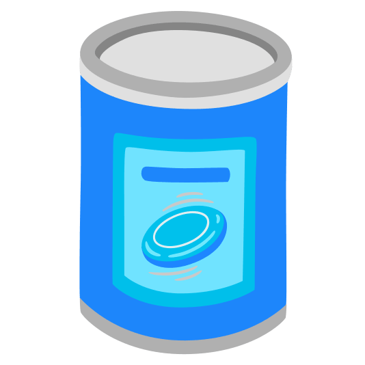 canned food flying disc