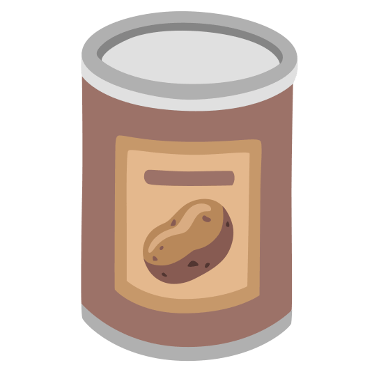 canned food potato