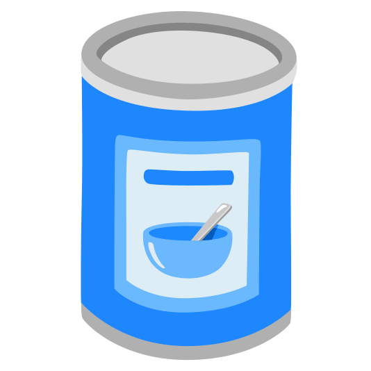canned food bowl with spoon