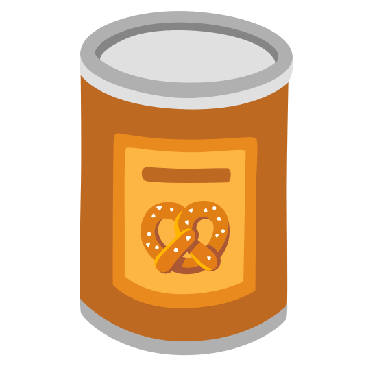 canned food pretzel