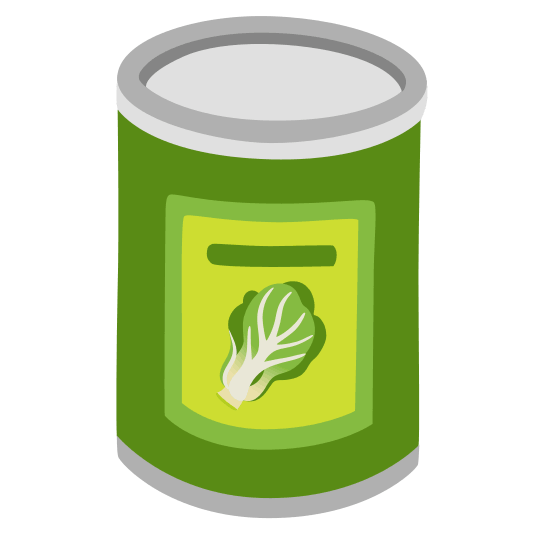 canned food leafy green