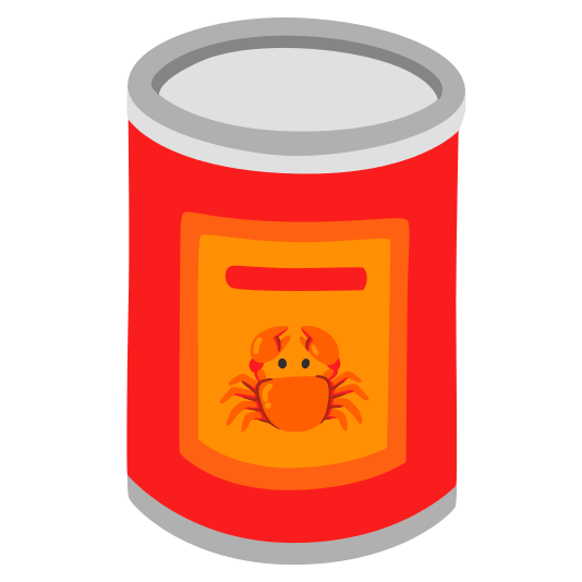 canned food crab