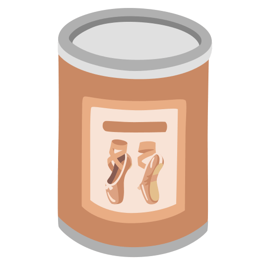canned food ballet shoes