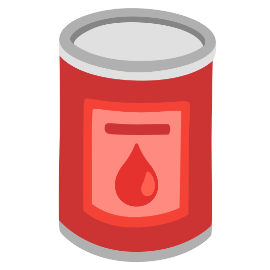 canned food drop of blood