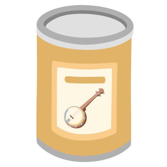 canned food banjo