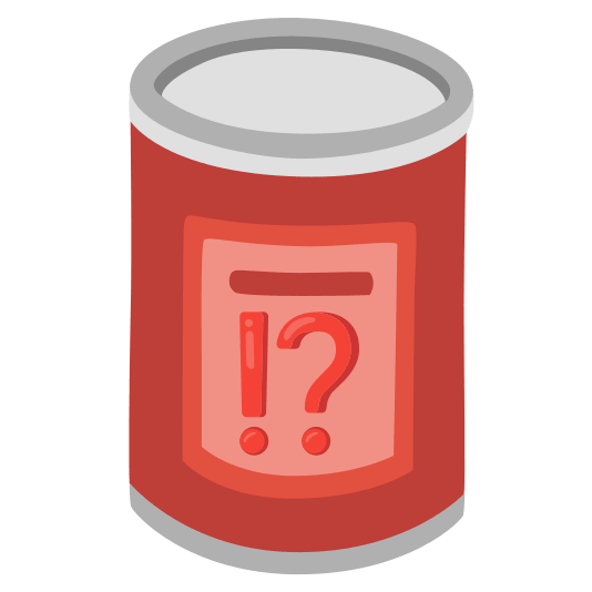 canned food interrobang