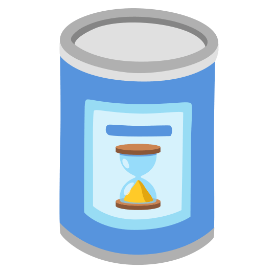 canned food hourglass