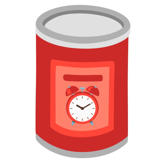 canned food alarm clock