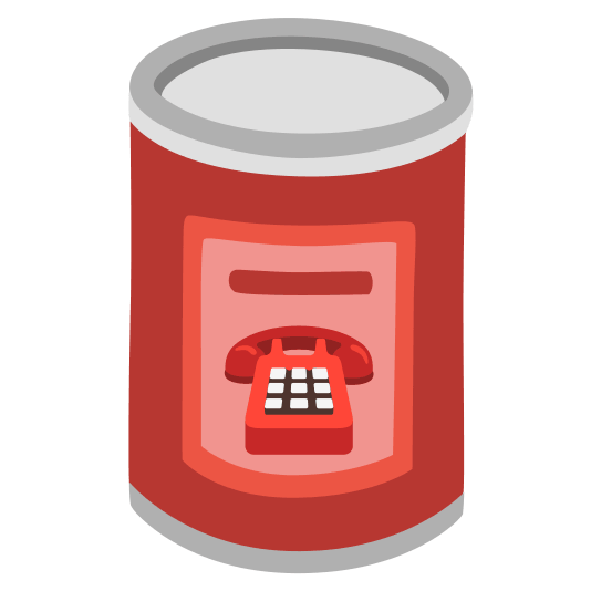canned food phone