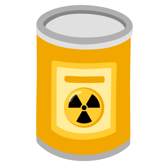 canned food radioactive sign