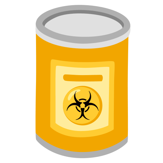 canned food biohazard sign