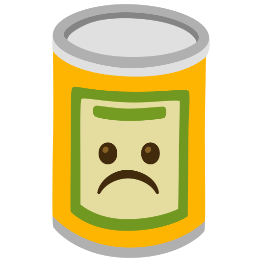 canned food white frowning face