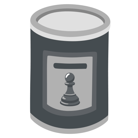 canned food chess pawn