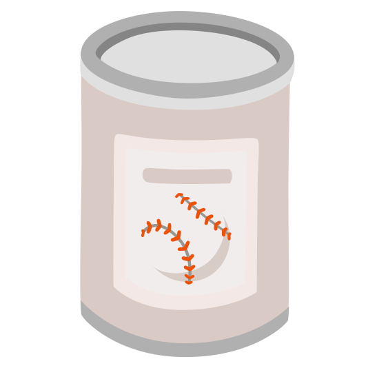 canned food baseball