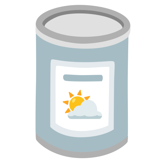 canned food partly sunny