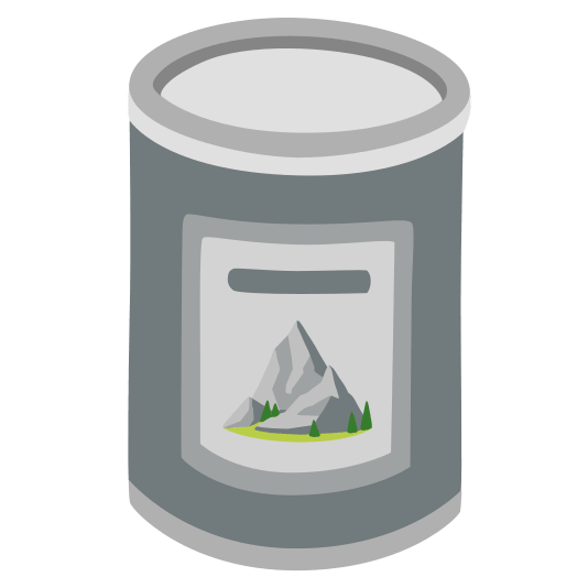 canned food mountain