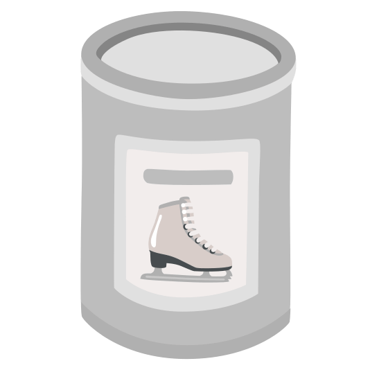 canned food ice skate