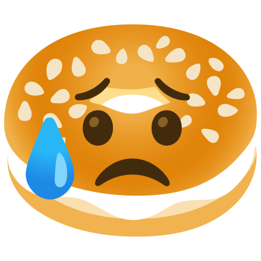 bagel disappointed relieved