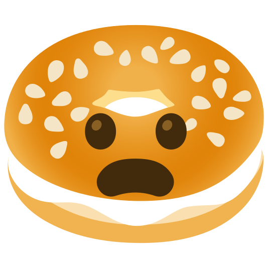 bagel frowning