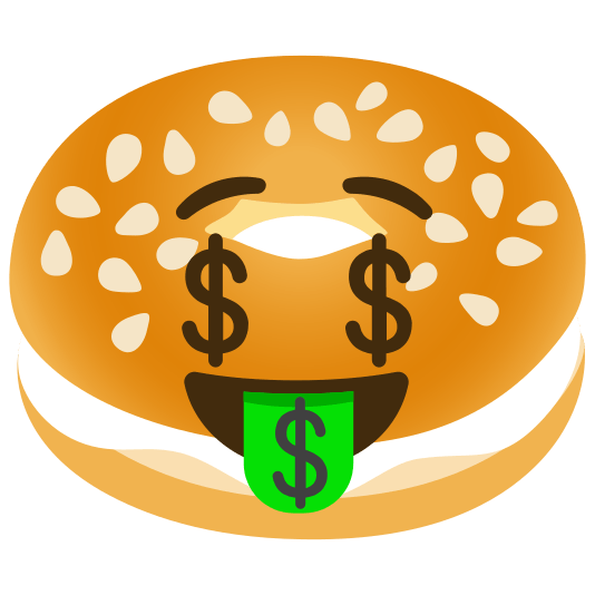 bagel money mouth face