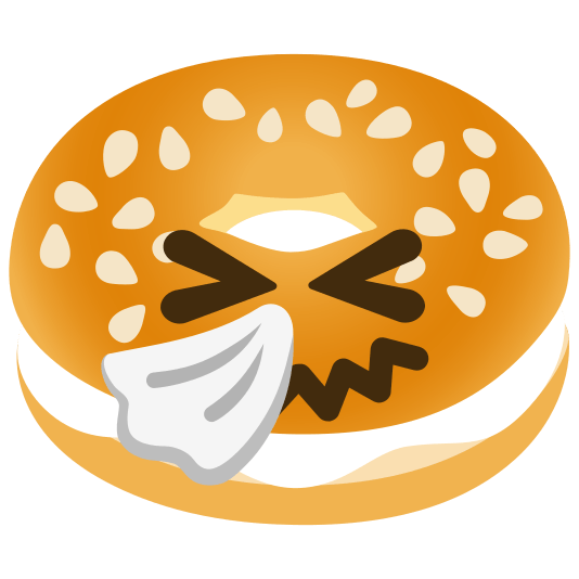 bagel sneezing face