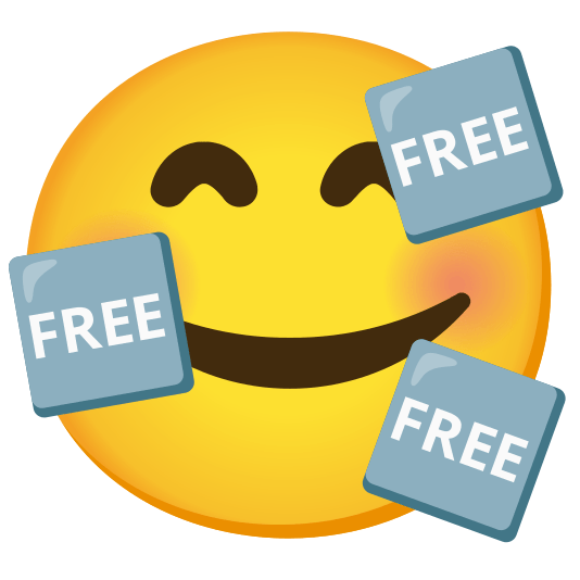 smiling face with 3 hearts free