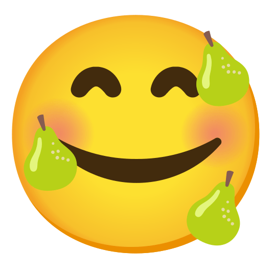 smiling face with 3 hearts pear