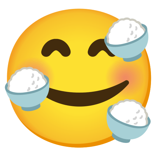smiling face with 3 hearts rice