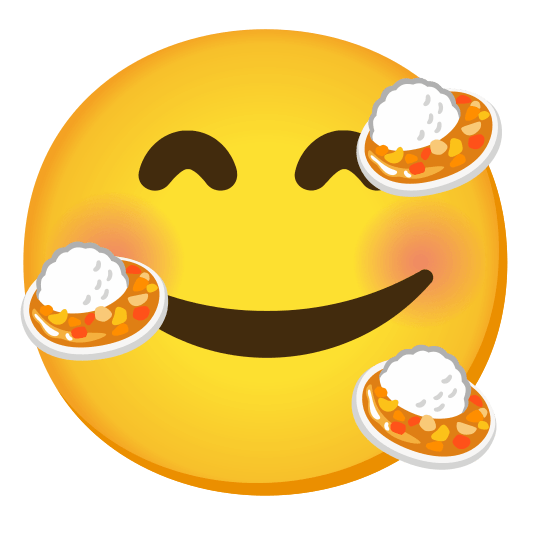 smiling face with 3 hearts curry