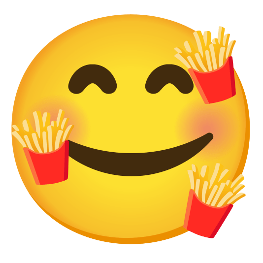 smiling face with 3 hearts fries