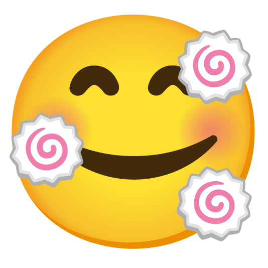 smiling face with 3 hearts fish cake