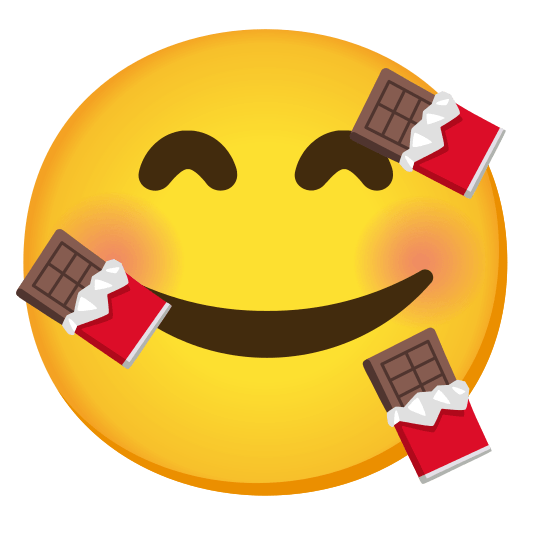 smiling face with 3 hearts chocolate bar