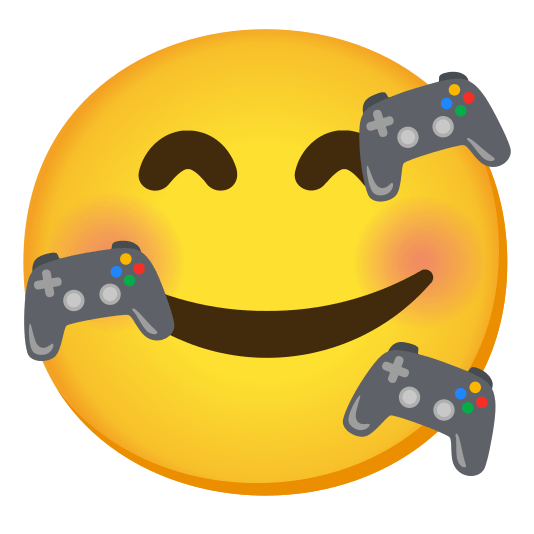 smiling face with 3 hearts video game