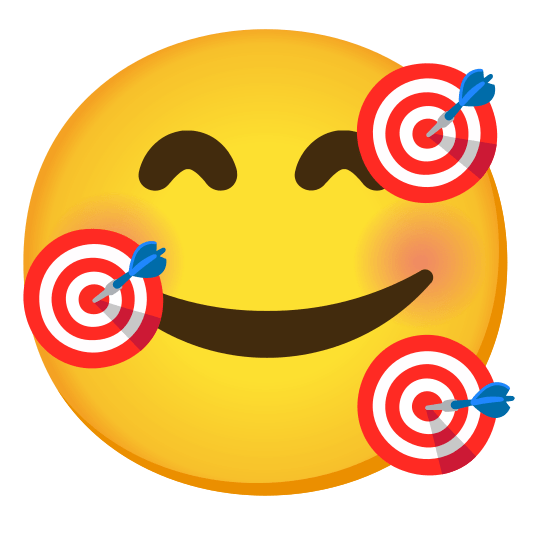 smiling face with 3 hearts dart