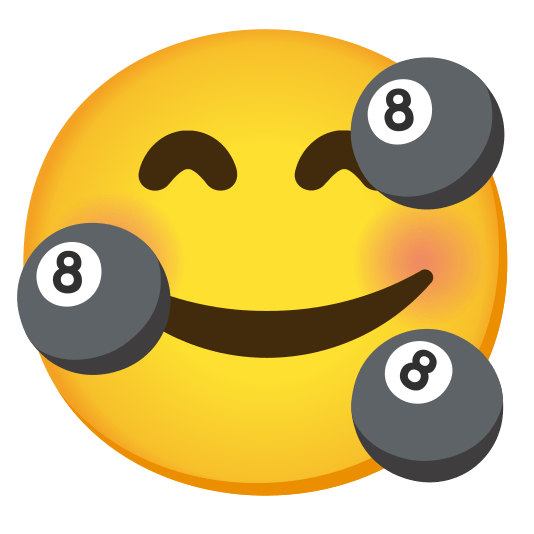 smiling face with 3 hearts 8ball