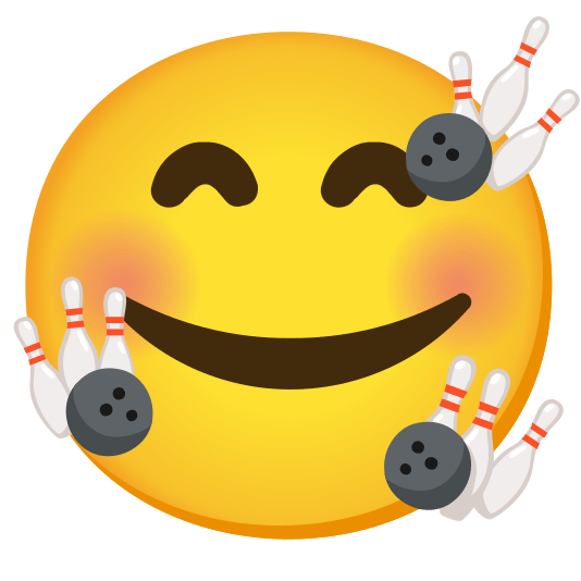 smiling face with 3 hearts bowling