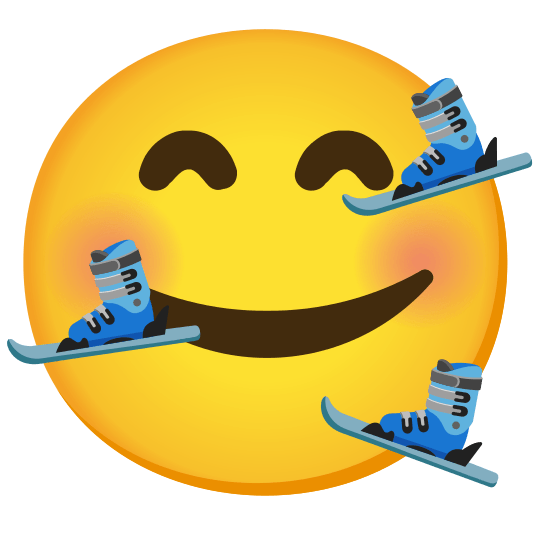 smiling face with 3 hearts ski