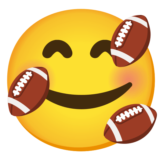 smiling face with 3 hearts football