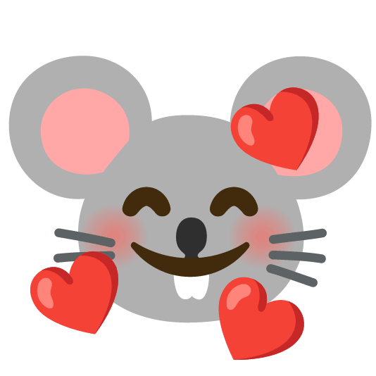 smiling face with 3 hearts mouse