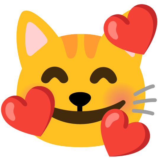 smiling face with 3 hearts cat