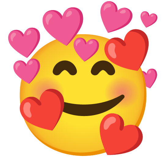 smiling face with 3 hearts cupid