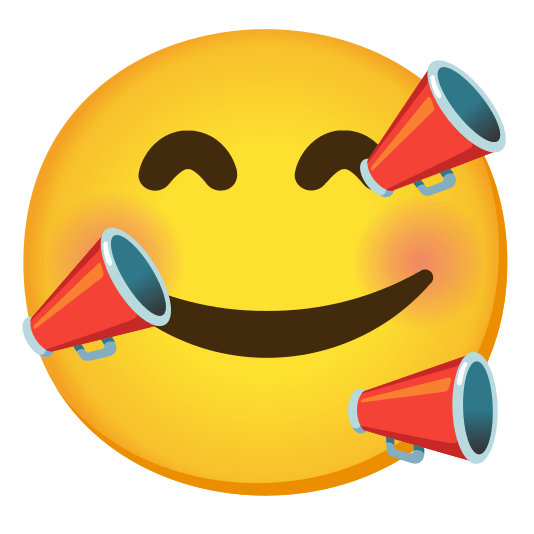 smiling face with 3 hearts mega