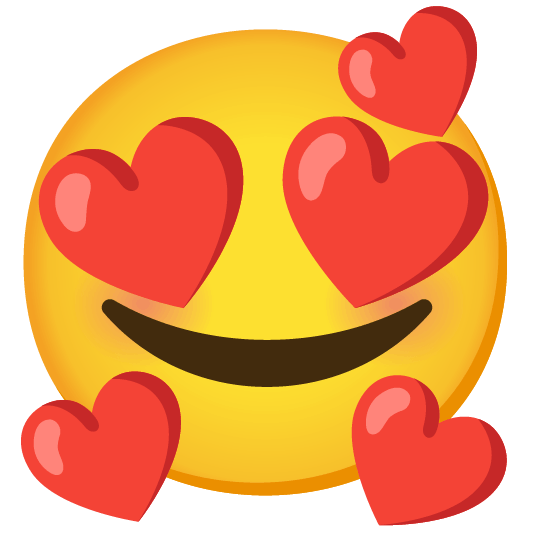 smiling face with 3 hearts heart eyes
