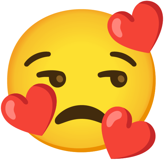 smiling face with 3 hearts unamused