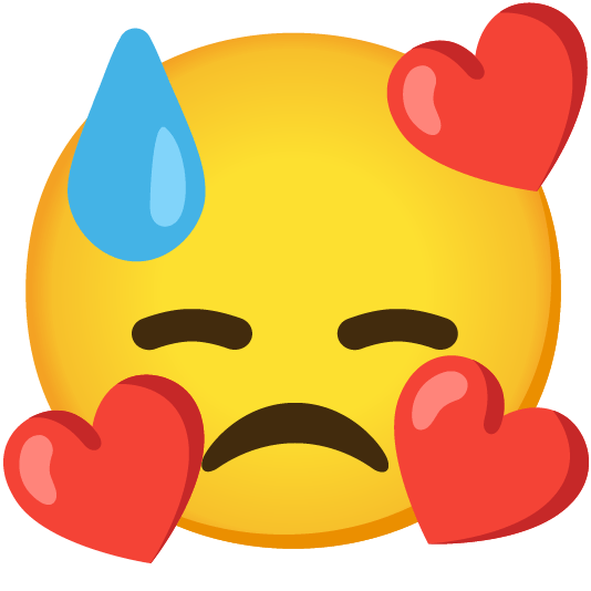 smiling face with 3 hearts sweat