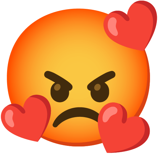 smiling face with 3 hearts rage