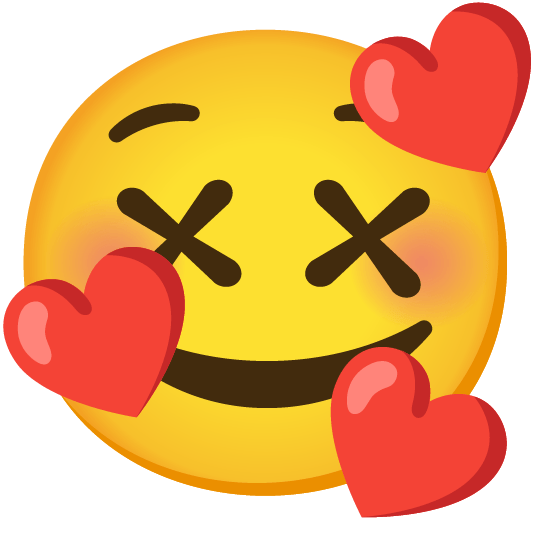 smiling face with 3 hearts dizzy face