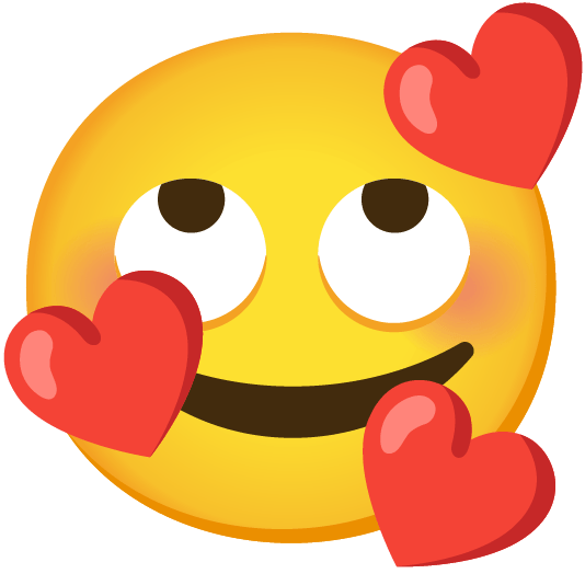 smiling face with 3 hearts face with rolling eyes