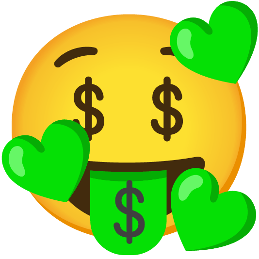 smiling face with 3 hearts money mouth face