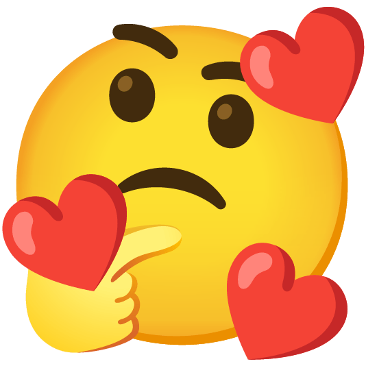 smiling face with 3 hearts thinking face